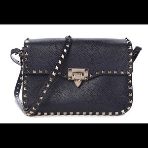 Valentino Pebbled Calfskin Blue Bag